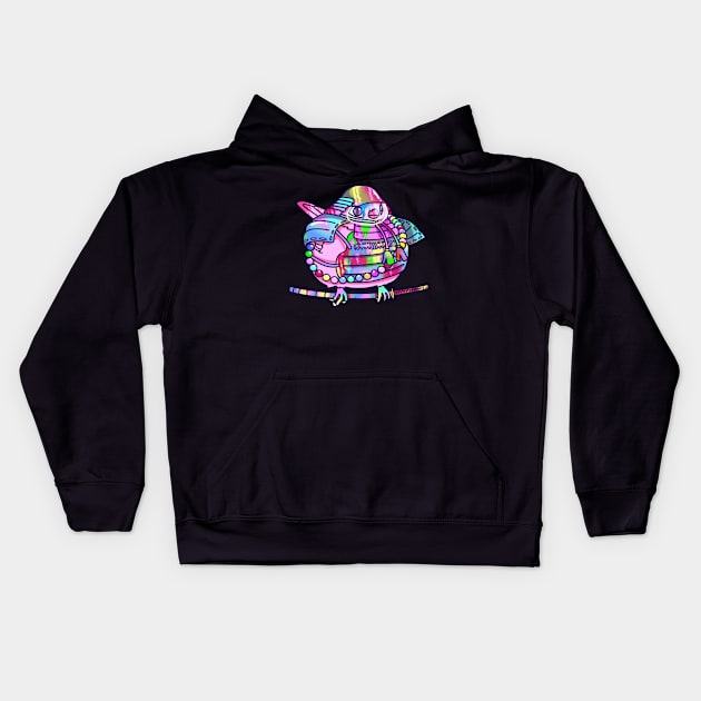 Bubble Gum Samurai Chonk Kids Hoodie by Vivian Loh 